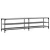 vidaXL Mobile TV Grigio Sonoma 200x30x50cm Legno Multistrato e Metallo