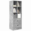vidaXL Credenza con cassetto Grigio cemento 45,5 x 34 x 127 cm