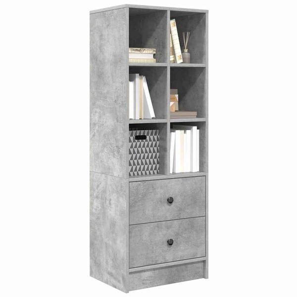 vidaXL Credenza con cassetto Grigio cemento 45,5 x 34 x 127 cm
