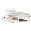 vidaXL Giroletto con Cassetti Bianco 90x200 cm Legno Massello di Pino