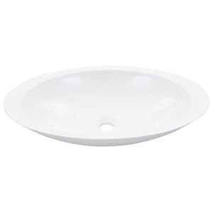 vidaXL Lavandino 59,3x35,1x10,7 cm Blocco in Marmo/Minerale Bianco