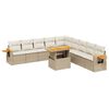 vidaXL Set Divani da Giardino 11 pz con Cuscini Beige in Polyrattan