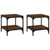 vidaXL Tavolini 2pz Nerorovere marrone 40x40x40cm in Legno Multistrato