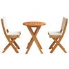 vidaXL Set bistrot 3 pcs Marrone legno massello di acacia