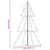 vidaXL Albero di Natale a Cono 240 LED per Interni Esterni 118x180 cm