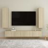 vidaXL Set di Mobili Porta TV 4 pz Rovere Sonoma in Legno Multistrato