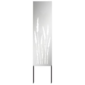 vidaXL Schermo per privacy in giardino Traforo Argento 32 x 140 cm
