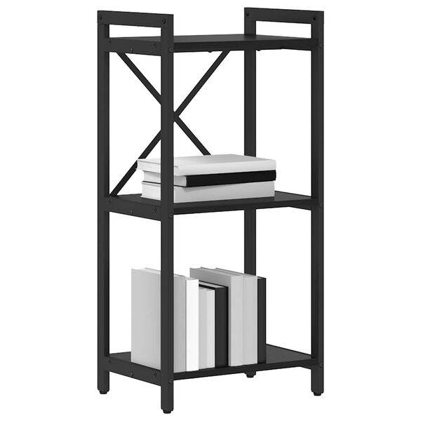 vidaXL Libreria Rovere Nero 40 x 30 x 85 cm Legno multistrato