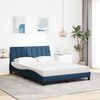 vidaXL Letto con Materasso Hanko Blu 140x190 cm in Tessuto