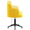 vidaXL Sedia da Ufficio Girevole Giallo Senape in Velluto