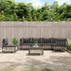 vidaXL Set Divani da Giardino 7 pz con Cuscini Antracite in Polyrattan