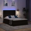 vidaXL Letto con contenitore e LED con led Nero 140 x 190 cm Velluto