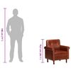 vidaXL Poltrona a Pozzetto Marrone in Vera Pelle