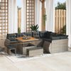 vidaXL Set Divano da Giardino 12 pcs Grigio polyrattan