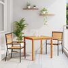 vidaXL Set da Pranzo per Giardino 3 pcs Nero Poly Rattan