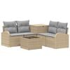 vidaXL Set di divani 6 pz Beige e Grigio Chiaro