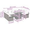 vidaXL Set Divano da Giardino 10 pcs Nero Poly Rattan