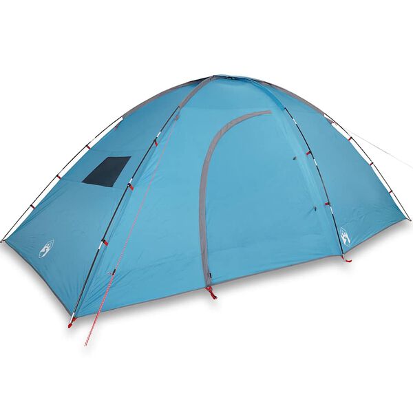 vidaXL Tenda da Campeggio per 8 Persone Blu Impermeabile