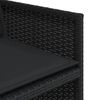vidaXL Set da Pranzo da Giardino 13pz con Cuscini Nero in Polyrattan