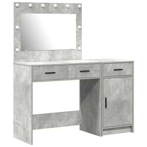 vidaXL Tavolo da Trucco con cassetto 2 pcs Grigio Legno multistrato