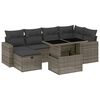 vidaXL Set Divani da Giardino 7 pz con Cuscini Grigio in Polyrattan
