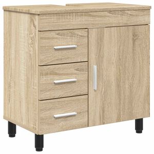 vidaXL Mobiletto da bagno Rovere Sonoma 60 x 35 x 60 cm