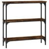 vidaXL Tavolino Consolle Rovere Fumo 75x22,5x75 cm Legno Multistrato