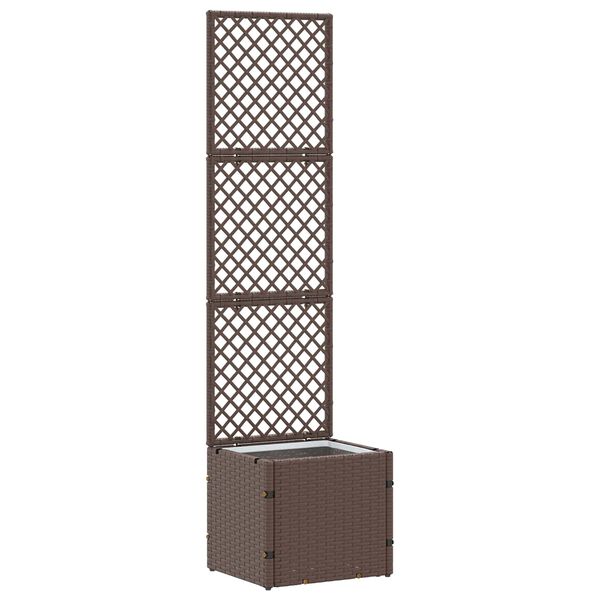 vidaXL Vaso da giardino Marrone 35 x 30 x 135 cm Metallo