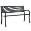 vidaXL Panca da Giardino Nera 120 cm Acciaio