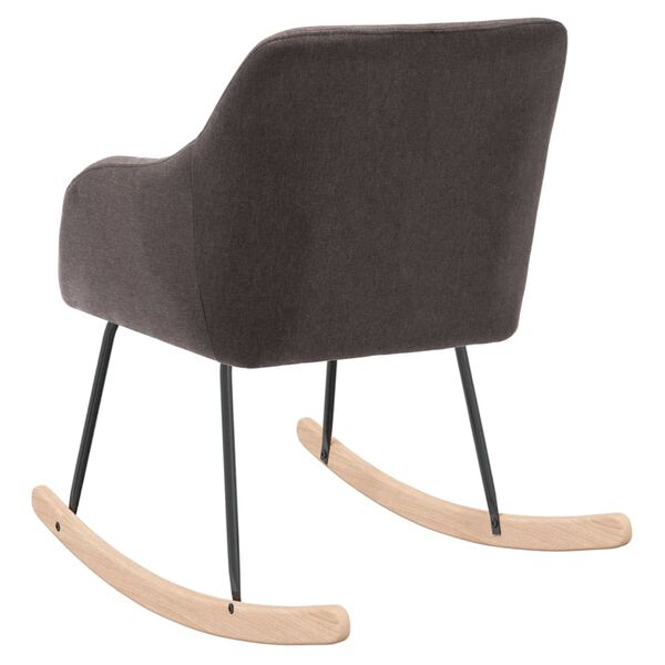 vidaXL Sedia a Dondolo Grigio Talpa in Tessuto