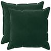 vidaXL Cuscino con cuscino HOUTEN 2 pz Verde Scuro Velluto