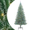 vidaXL Albero di Natale Artificiale Imbiancato con Luci LED 210 cm