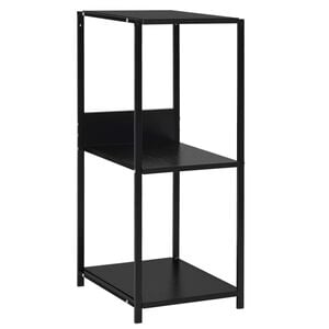 vidaXL Scaffale Libri Piccolo Dritto Nero 33,5x39,6x79,7cm Multistrato