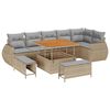 vidaXL Set Divano da Giardino 9 pcs Beige polyrattan