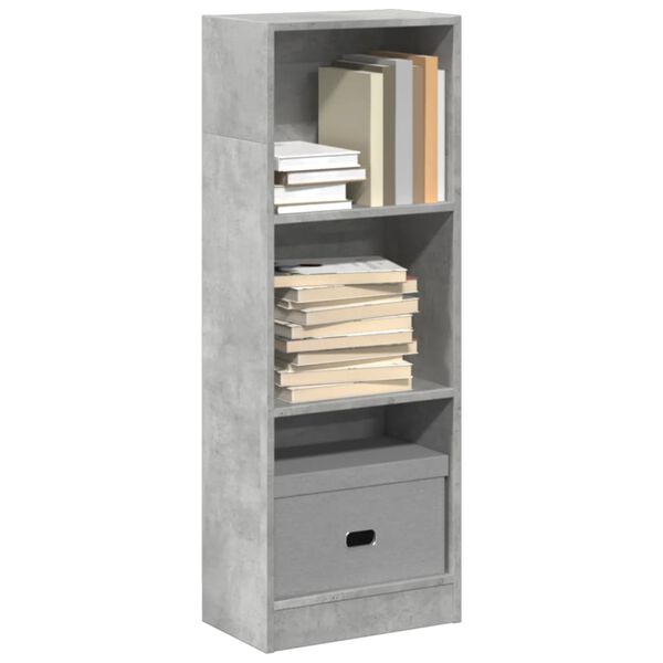 vidaXL Libreria Grigio Cemento 40x24x109 cm in Truciolato