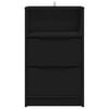 vidaXL Comodini 2 pcs Nero 40 x 30 x 467 cm Legno multistrato