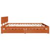 vidaXL Struttura del letto con testiera Marrone cerato 180 x 200 cm