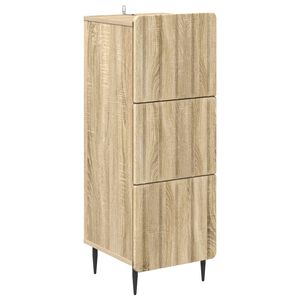 vidaXL Mobile con Cassetti Rovere Sonoma 33 x 34,5 x 92 cm