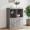 vidaXL Credenza con Luci LED Grigio Sonoma 81x37x100 cm