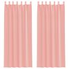 vidaXL Tende in Voile con Tasche per Aste 2 pz Rosa