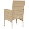 vidaXL Sedie da Giardino con Cuscini 2 pz Beige in Polyrattan