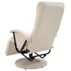 vidaXL Poltrona Massaggio Reclinabile Bianco Crema in Similpelle