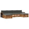 vidaXL Set divani con cuscino 6 pcs Legno di Acacia Massello