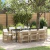 vidaXL Set da Pranzo per Giardino 9 pcs Beige