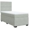 vidaXL Giroletto a Molle con Materasso Grigio Chiaro 90x190 cm Velluto