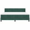 vidaXL Letto a molle con materasso Verde Scuro 200 x 180 cm Velluto