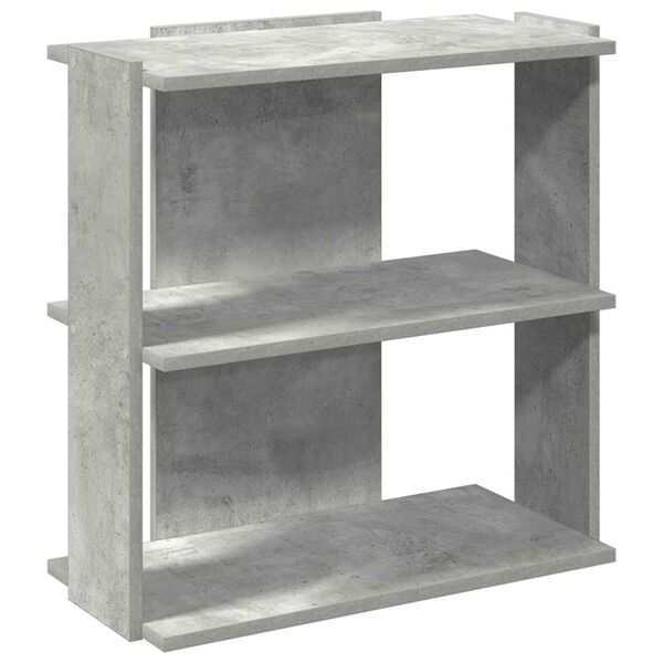 vidaXL Libreria 3 Ripiani Grigio Cemento 60x30x60 cm Multistrato