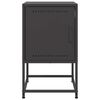 vidaXL Comodino Nero 36x39x60,5 cm in Acciaio