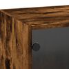 vidaXL Mobile a Muro con Ante in Vetro Rovere Fumo 35x37x100 cm