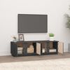 vidaXL Mobile Porta TV Grigio 140x40x40 cm in Legno Massello di Pino